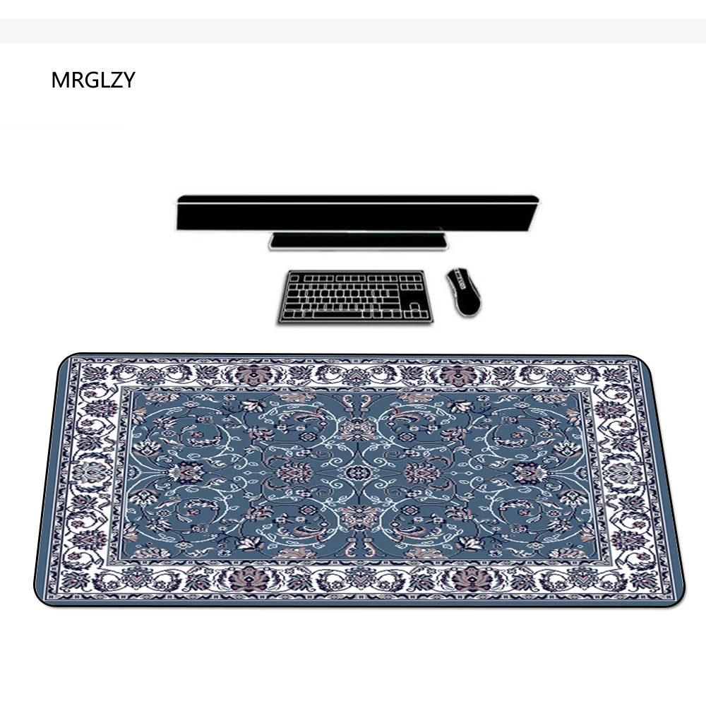 Mrglzy tapete persa com borracha antiderrapante para mouse, tapete para computador e tablet, base retangular para jogos de computador