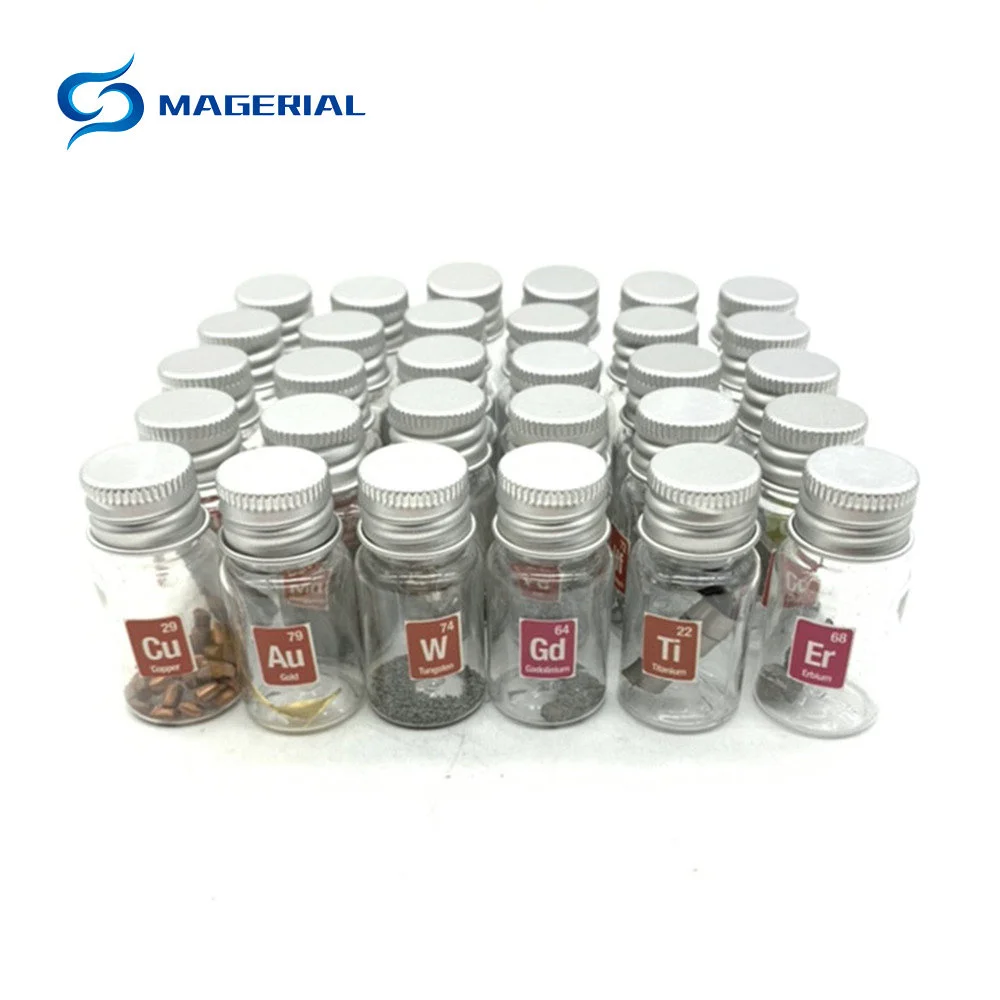 30 campioni di elementi flacone flacone metallo Non metallico terre Rare per collezioni fiale fiala combinazione Manganese Ni Au Te Fe V