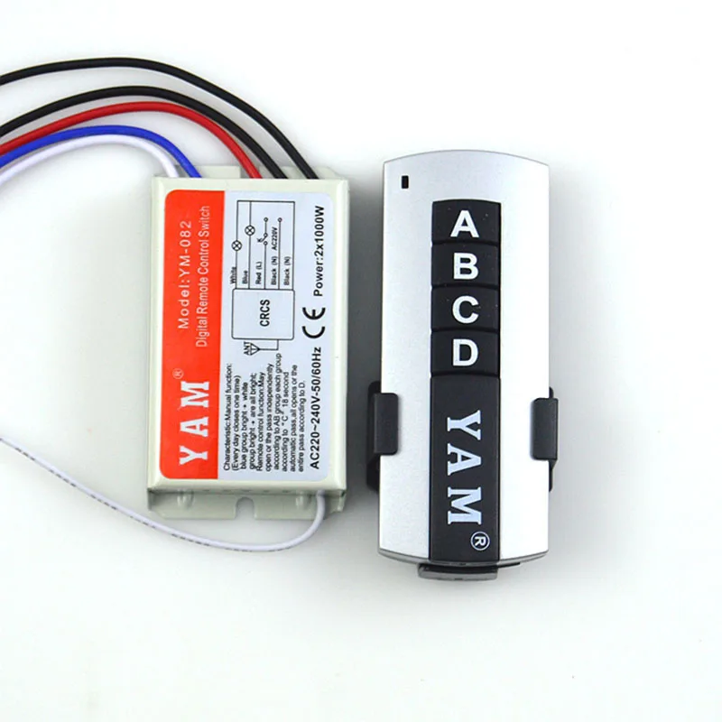 2 Ways Smart Digital Wireless Remotes Control Switch AC110V AC220V Remote Controller Through Wall for LED Light Lamp