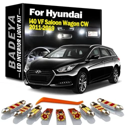 BADEYA 15Pcs Canbus LED Interior Reading Trunk Light Kit For Hyundai i40 VF Saloon Wagon CW 2011- 2016 2017 2019 Car Accessories
