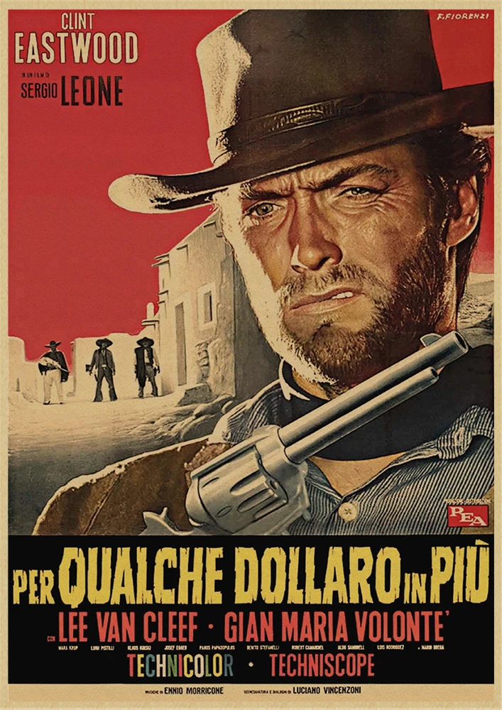The Good, the Bad and the Ugly  Classic Movie Kraft Paper Poster Bar Cafe Living Room Dining room Wall Decorative Paintings