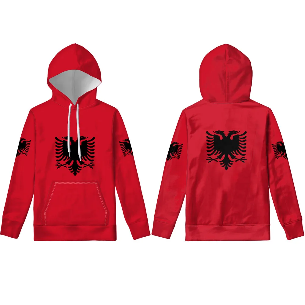 Albania Eagle zipper hoodie Free Custom Name Number Gyms Albanian Shqiperi Alb Fitness Photo Flag pullover Print Word clothes