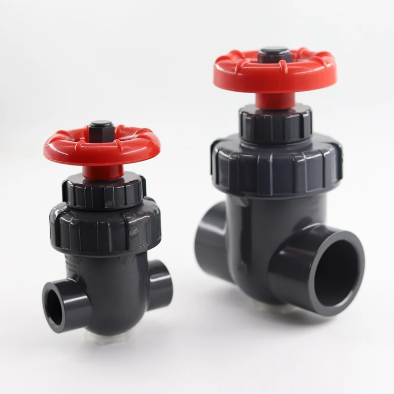 1Pcs/2pcs I.D 20~63mm UPVC Gate Valve Precision Flow Control Sluice Switch Industrial Socket Valve Aquarium Gate Valves