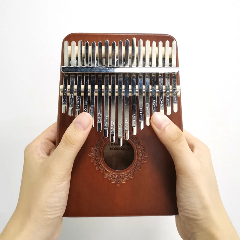 

17 Keys Kalimba Thumb Piano High-Quality Wood Mahogany Body Musical Instrument With Accessory For Beginner