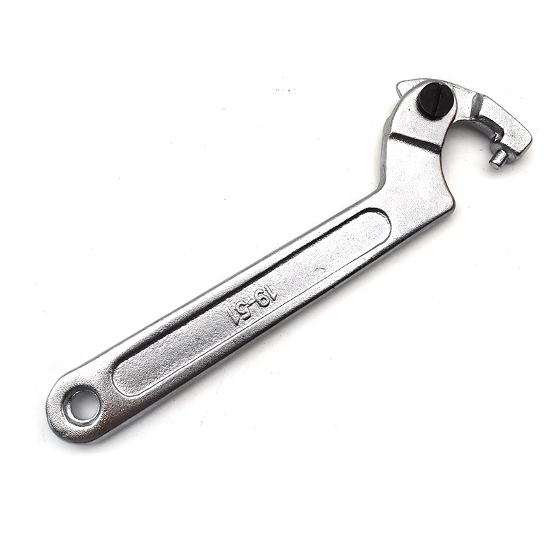 Adjustable Hook Wrench Spanner Tool Round Head 7 Inch 3/4