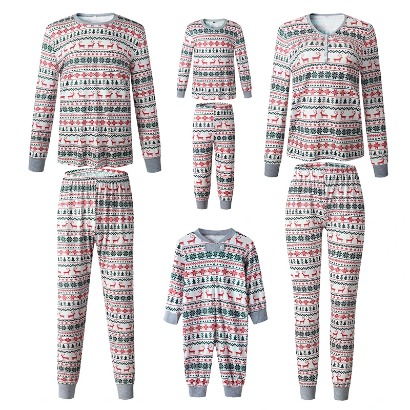 Winter Fashion Couples Christmas Family Matching Pajamas Set Family Look Winter 2022 New Year Mother Kids Christmas Pajamas