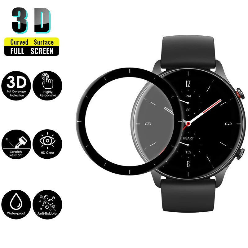 Screen Protective Film For Realme Watch S Scratch Resistant HD Clear 3D-Curved Soft Edge Full Coverage Protector Accessories