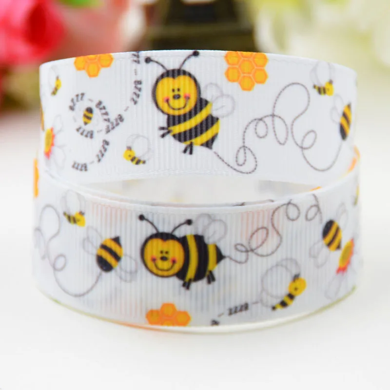 22mm 25mm 38mm 75mm Ruban satin Butterfly Cartoon Character printed Grosgrain Ribbon Hair Accessories party decoration 10 Yards