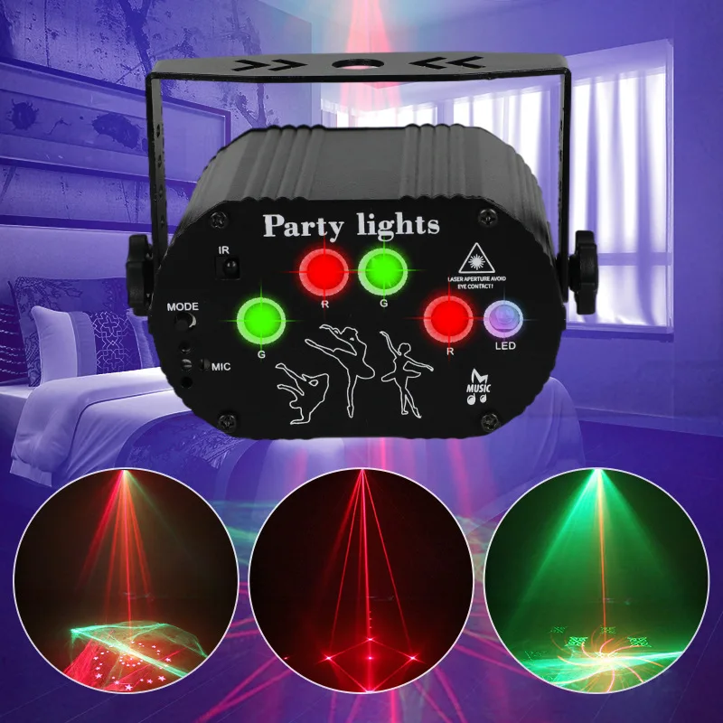 New Party Northern Lights Disco DJ Light With Unique Nebula Effect, Strobe Laser Lamp Stage Projector For Birthday Show Home Bar