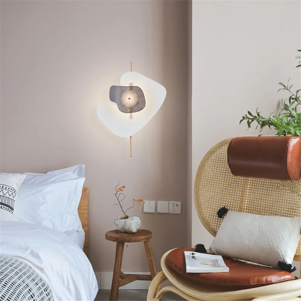 Earth to Sky Series Postmodern wall lamp white Italy design wall light Stainless Steel Corridor Decoration Art led bedside lamp