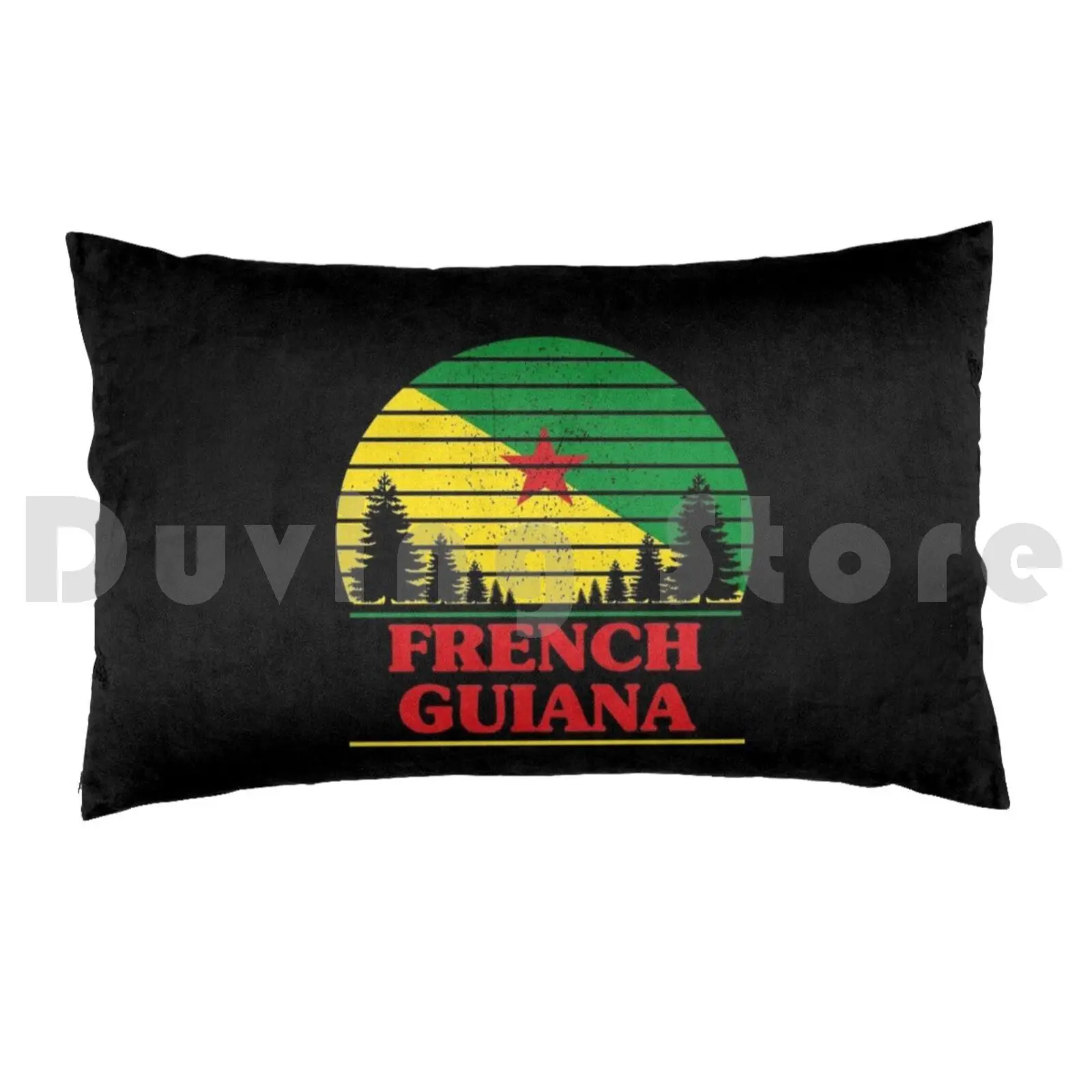 French GuianaPillow case French Guiana Flag Franz ? Sisch Guayana Franz ? Sisch Guyana Guyane