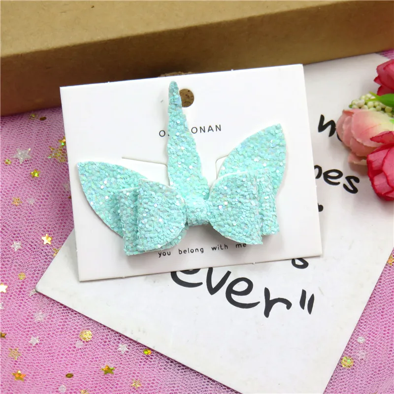 1PCS Cute Unicorn Sequin Bow Elastic Hair Bands Hairpins 2020 Creativity Korean Handwork Hair Accessories For Baby Girl