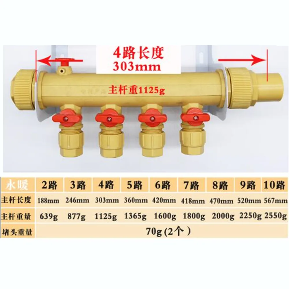 New ppr Integrated Copper Ball Water SeparatorFloor Heating ppr Water Separator