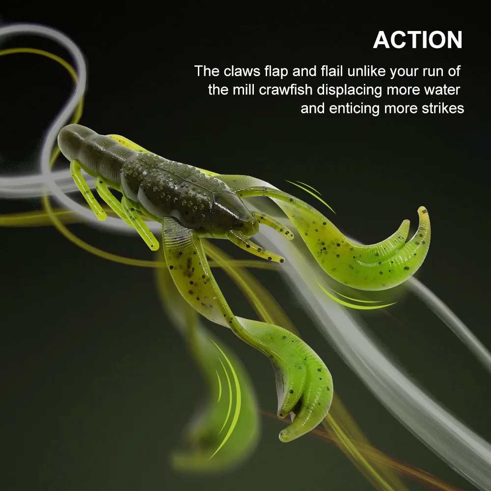 Señuelo de silicona ESFISHING Wild Craw – Cebo lubina y perca - imagen 5