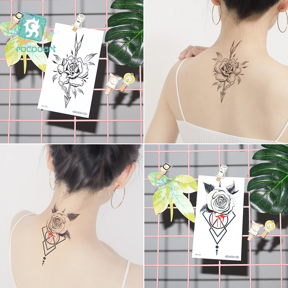 3D Wasserdicht Sexy Blumen Körper Kunst Für Bein Arm Gefälschte Tattoo Kits Neueste Temporäre Tattoos für Frauen Mädchen