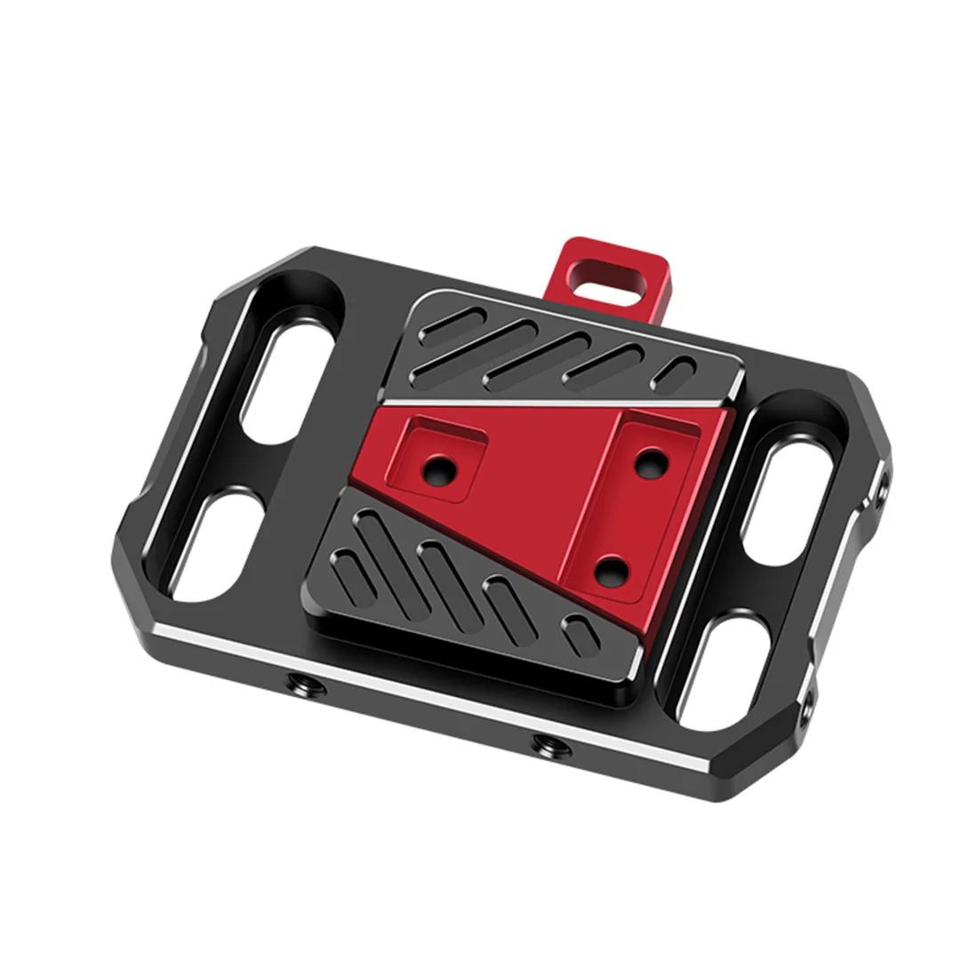 Placa de montaje con bloqueo en V de liberación rápida de aleación de aluminio, Compatible con abrazadera de varilla de 15mm para cámara DSLR, Base fija de batería con montaje en V