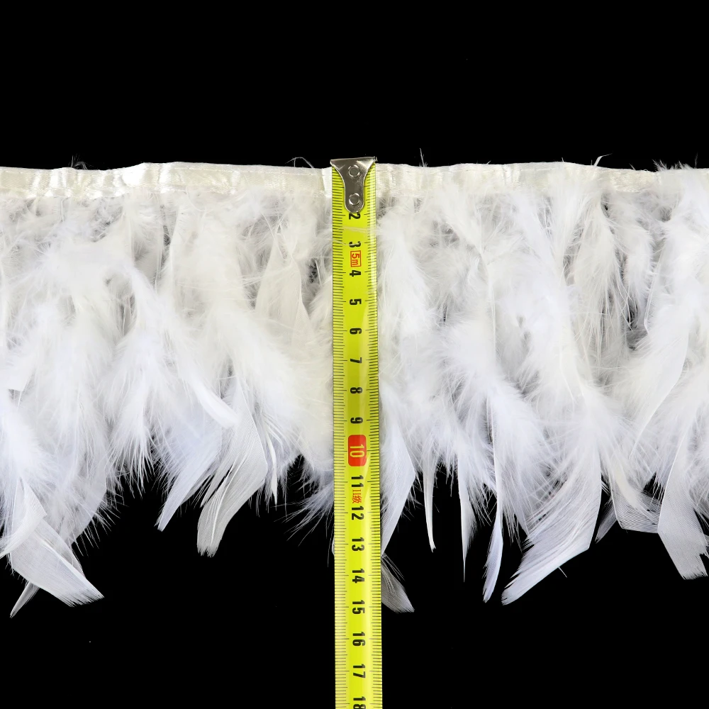 Wholesale Khaki Turkey Feathers Trim Fringe Ribbon 5-6inch Decor Plumes for Women's tops Party Dress Decoration juju hat