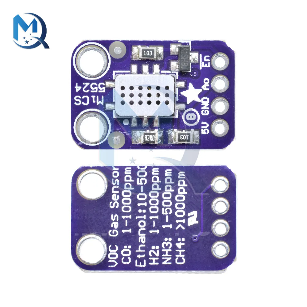 DC 5V MICS-5524 Air Quality Gas Sensor Module Carbon Monoxide Hydrogen Methane Monitoring Gas Sensor Detection Board