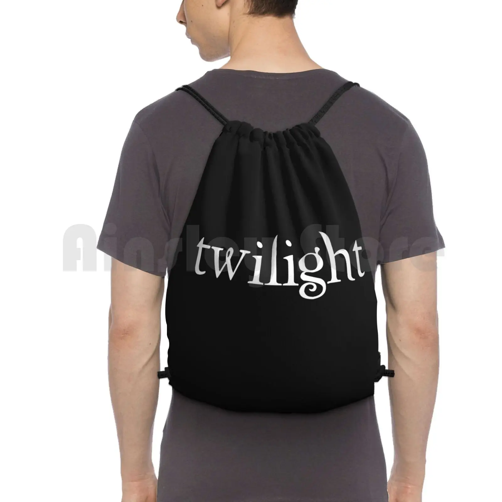 

The Twilight Saga Cover Backpack Drawstring Bag Riding Climbing Gym Bag Twilight Twilight Saga Vampire Bella Edward Jacob