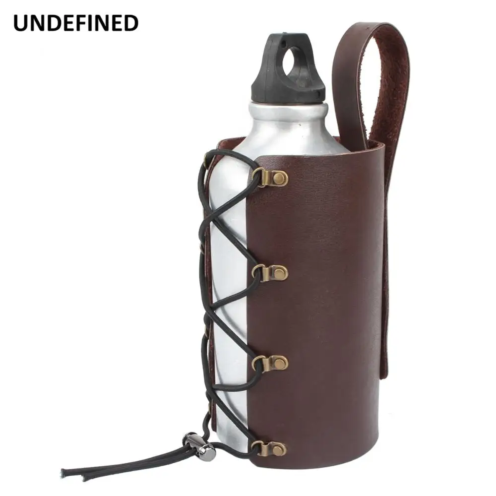 Motorcycle Bicycle Drink Holder Leather Water Bottle Cup Holder Support Stand Car-styling Outdoor Sports Cup Adapter Universal