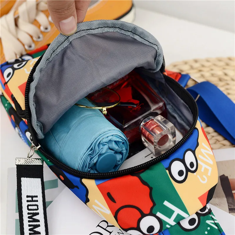 Kids Chest Bag Cute Girl Boy Fanny Cartoon Anime Print Chest Bag Children Belt Bag Money Pouch Baby Zipper Waist Pack Bum Bag