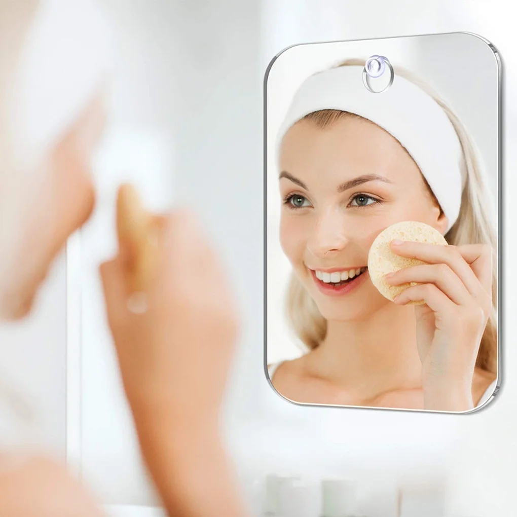 Fogless Shaving Mirror Bathing Hotel Bathroom Holder Accessory Portable Wall Mount Makeup Shower Mirrors Travel