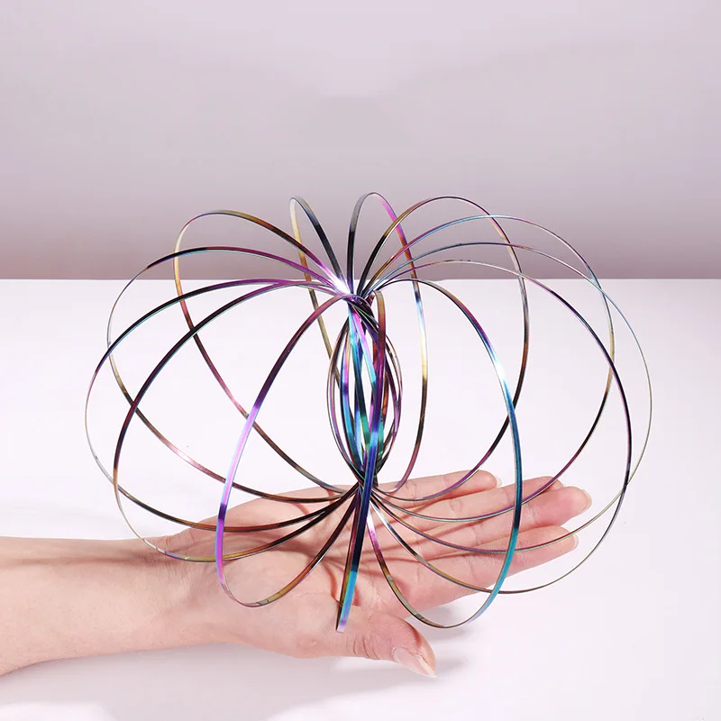 Colorful Magic Bracelet Aniti-stress Magic Toroflux Funny Flow Ring Kinetic Spring Toys Stage Magic Wristband Decompression Toy