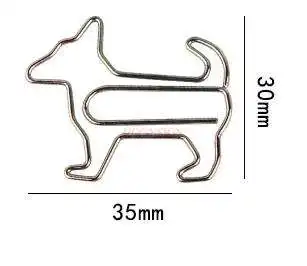 12pcs Silver Dog Bone Paper Clip Shaped Paper Clip Nickel Plated Paper Clip Cartoon Paper Clip Paper Clip