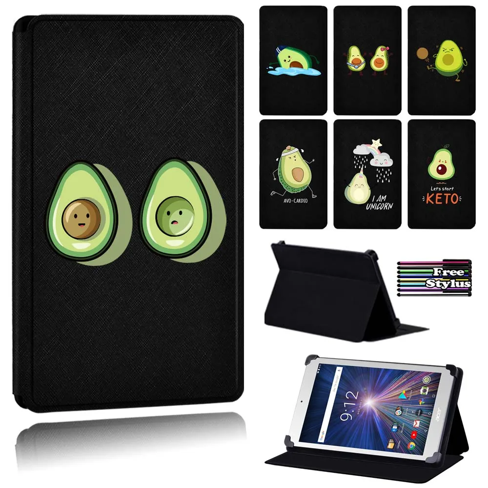 Cute Avocado Soft Leather Tablet Case Fit Acer Iconia One 8 B1-810/B1-811/Acer Iconia One 8 B1-850/B1-860/Acer Iconia OneB1-870