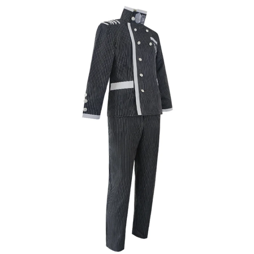 Dangan Ronpa Shuichi Saihara Cosplay Black Costume Danganronpa V3 Hat Top Pants Short Wig Halloween Dress School Uniform Men