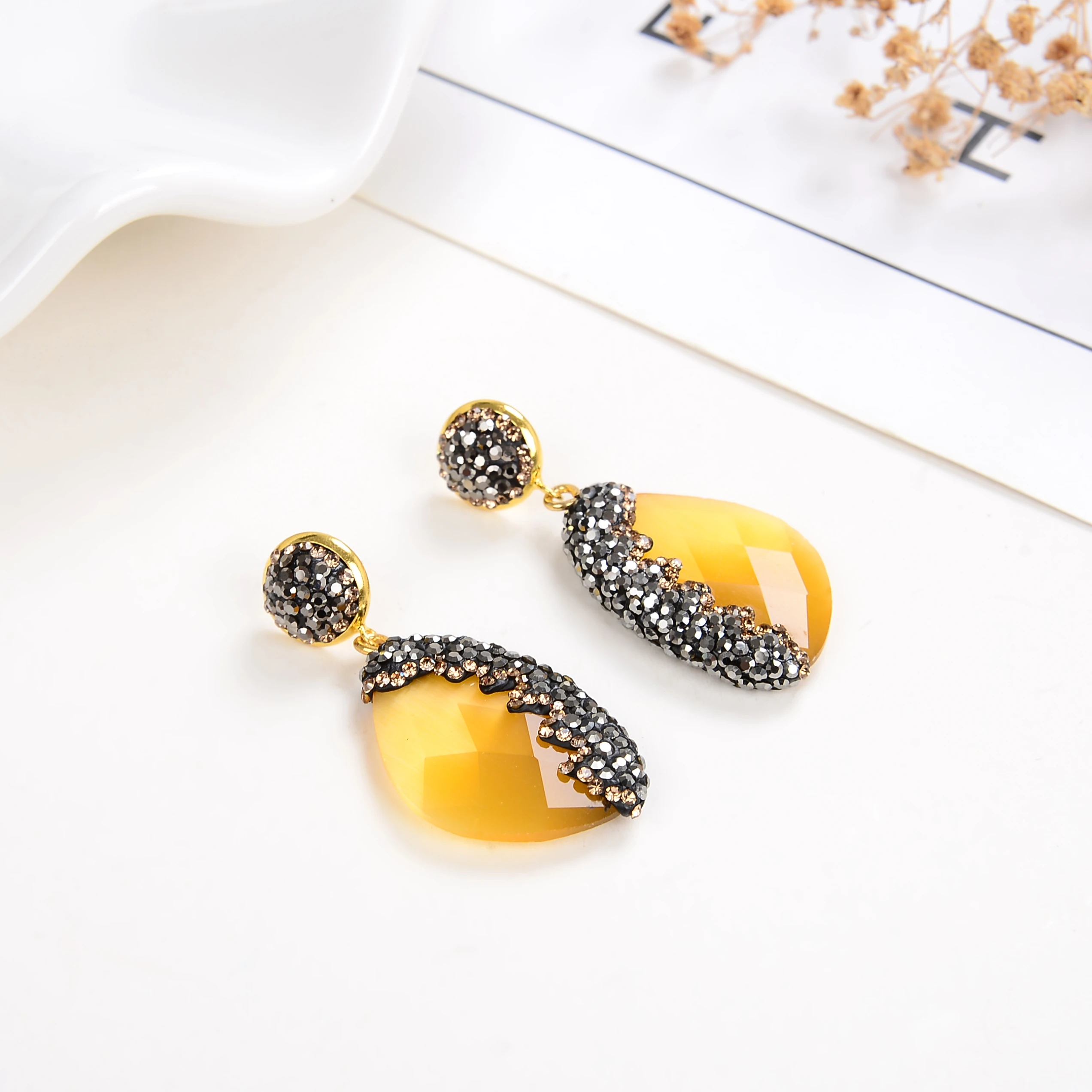 11 Style Luxury Geometric Drop Earrings For Women Girls 2020 Charm Rhinestone Dangle Earring Ladies Wedding Jewelry Gifts image 5