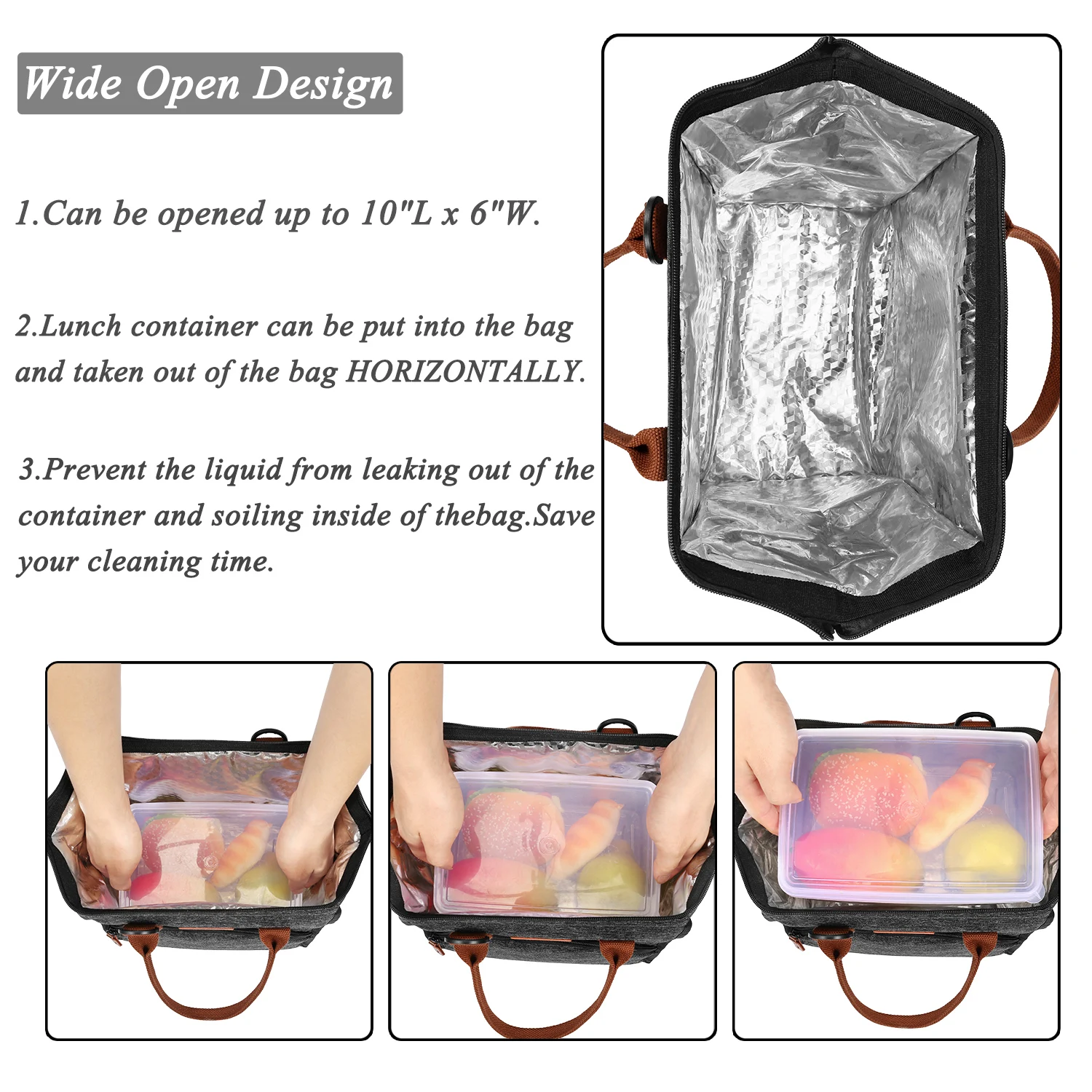 LOKASS Thermal Food Bag Carrier Lunch Bag Thermal Food Insulated Bag Kids Women Men Casual Cooler Thermo Picnic Bag