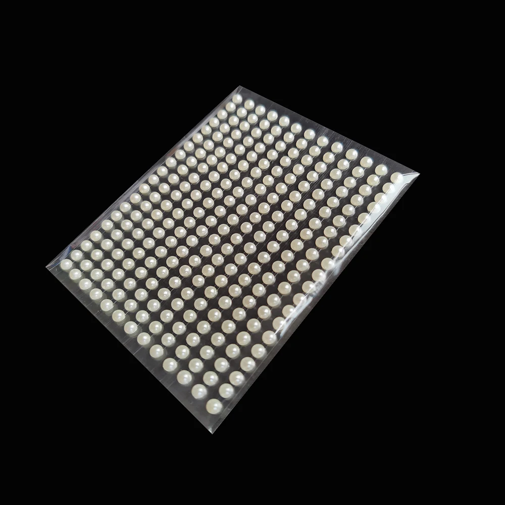 3/4/5/6MM White Half The Pearl Sticker For DIY Dress Decoration Accessories Handmade Creative Sticker Home Decoration 1 Set