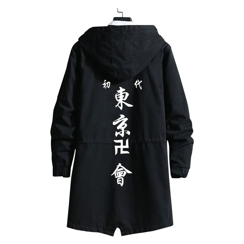 New Revengers Hoodie Cloak  Cosplay Costume Anime Hanagaki Takemichi Trench Coat Men Fashion Cotton Zipper Overcoat Jacket