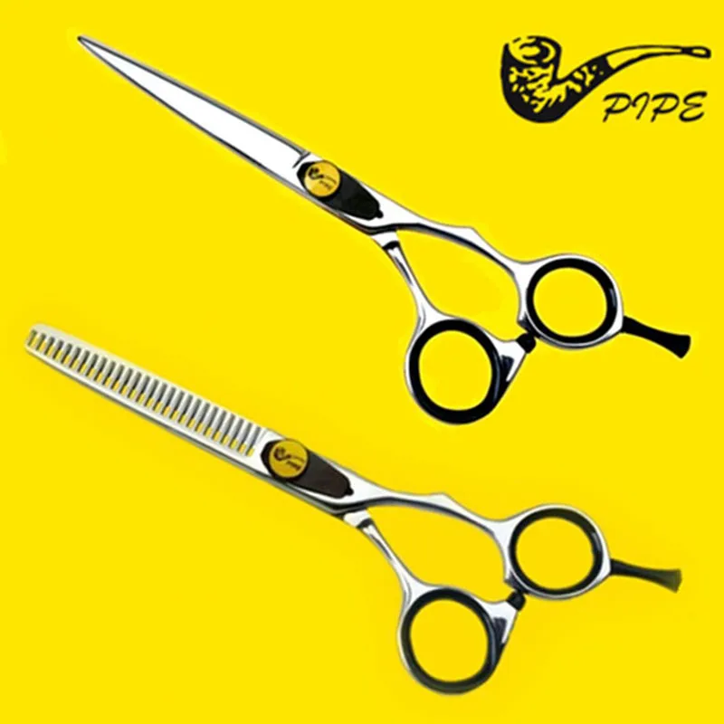 6 Inch Pipe Professional Hairdressing Scissors Cutting/Thinning  Scissors Salon Barber Shears High Quality