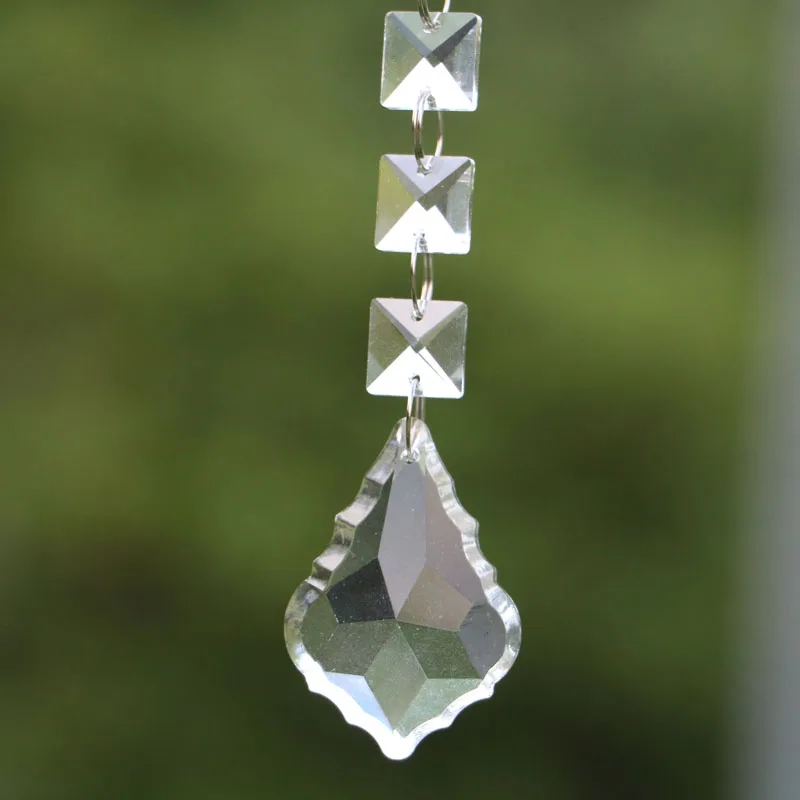 

10PCS/lot Clear Chandelier Glass Crystals Lamp Prisms Parts Hanging Drops Pendants 38mm 50mm