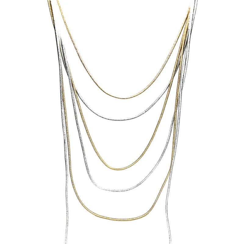 Ukebay Luxury Retro Original Designer Handmade Accessories Multi Layer Line Alloy Jewelry Women Fashion Party Necklace