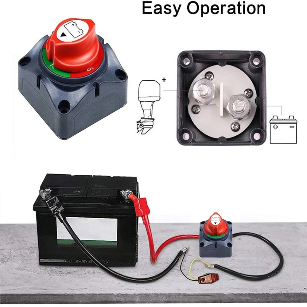 12V-48V 100A-300A Car Power cut-off switch Boat Battery Selector Isolator Disconnect Rotary Switch Cut For Car SUV Marine Truck