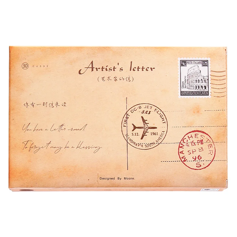 Lot De 30 Cartes Postales Artistiques Rétro Pour Toutes Les