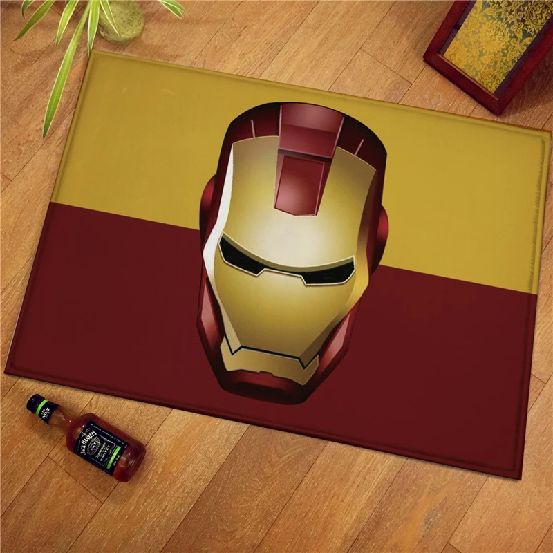 

40x60cm Disney Soft Comfortable Floor Mats Antislip Rugs Spiderman Ironman Cartoon Carpets Bathroom Kitchen Rug Doormats