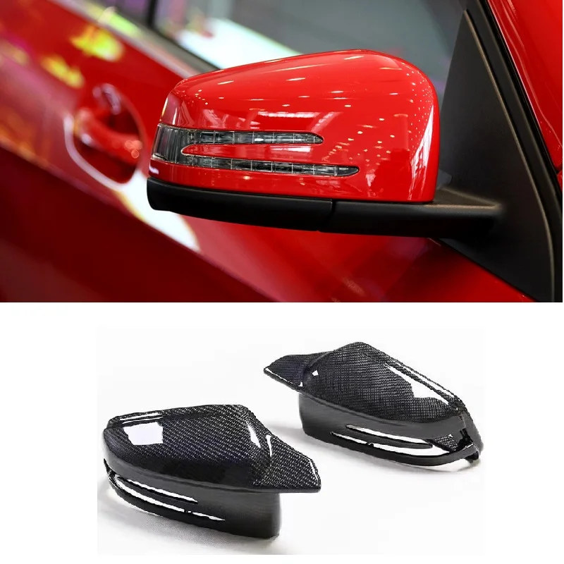 

M Look Carbon Fiber Rear View Mirror Cover Caps Fit For Mercedes Benz A Class W246 C Class W204 E Class S Class W221 CLA CLS CLK