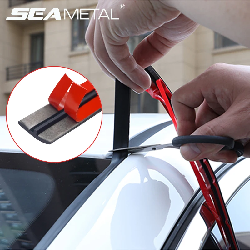 SEAMETAL Car Rubber Seal Strips Auto Seal Protector Stickers Window Windshield Roof Edge Rubber Sealing Strip Noise Insulation