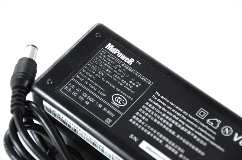 15V 4A для Toshiba 6,3*3,0mm Satellite PA3282U-1ACA 3220 R500 R501 R502 блок питания для ноутбука, зарядное устройство с адаптером переменного тока