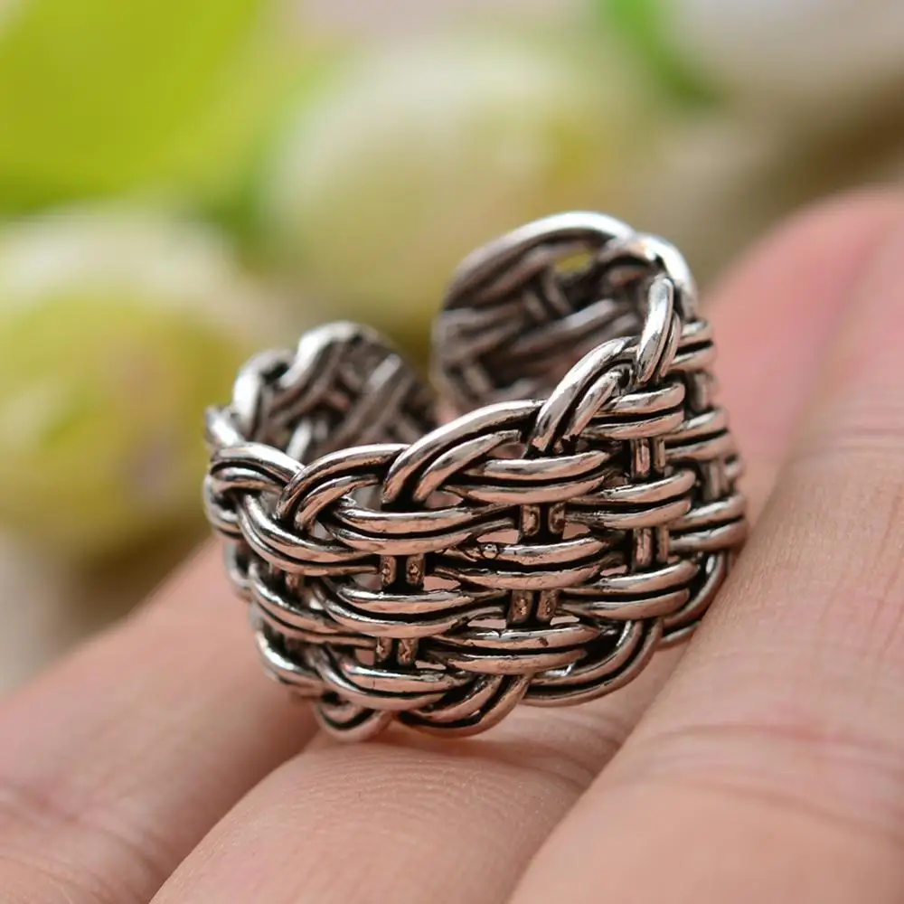 New Arrival 925 Sterling Silver Trendy Thai Silver Flower Ladies Finger Rings Jewelry For Women Open Ring Never Fade Gift