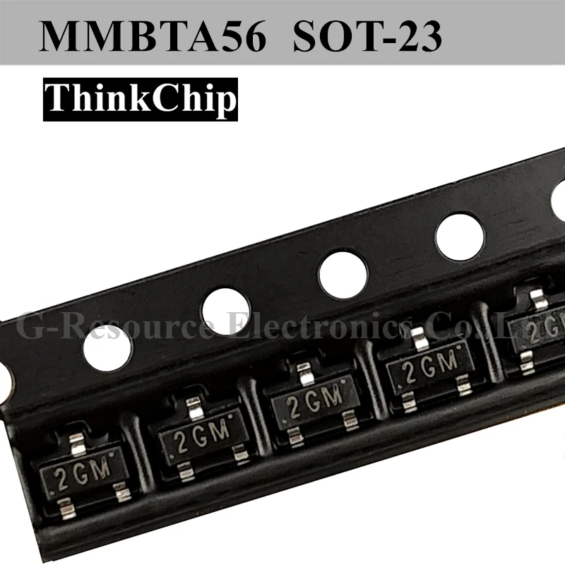 (100 قطعة) MMBTA56 SOT-23 SMD PNP إشارة الترانزستور الصمام الثلاثي (وضع علامة 2GM) للمكونات الإلكترونية الدوائر المتكاملة