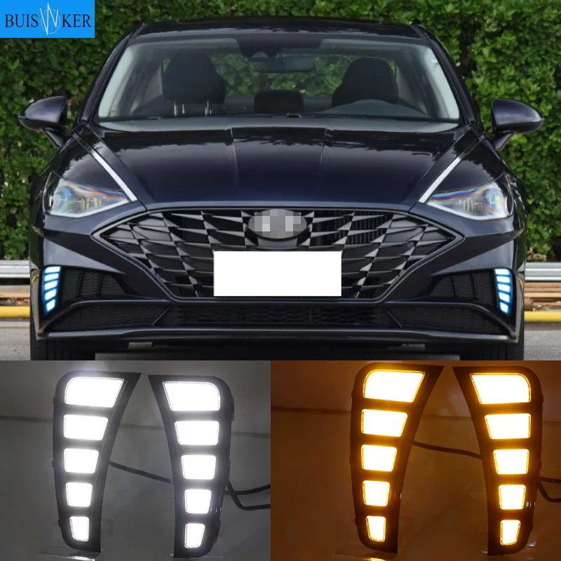 

1set car bumper headlight for Hyundai Sonata daytime light 2020~2022y DRL car accessories LED headlamp for Sonata fog light