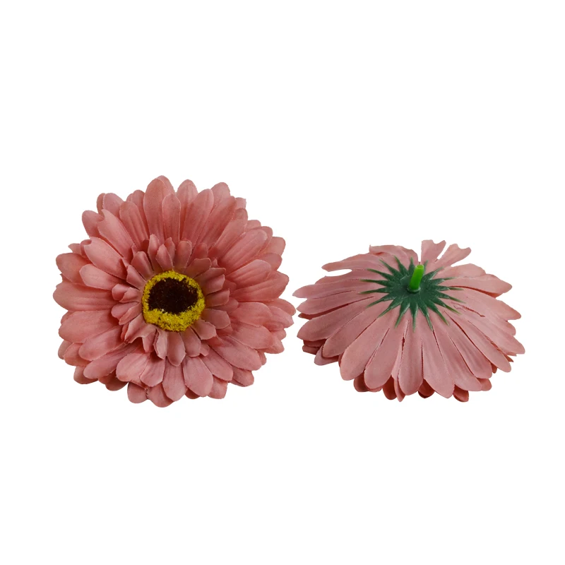 10 sztuk 10CM 15 kolorów sztuczny jedwab gerbera główki kwiatowe Ghrysantema Daisy DIY włosy ślub dom ogród bukiet dekoracyjne — zdjęcie 7