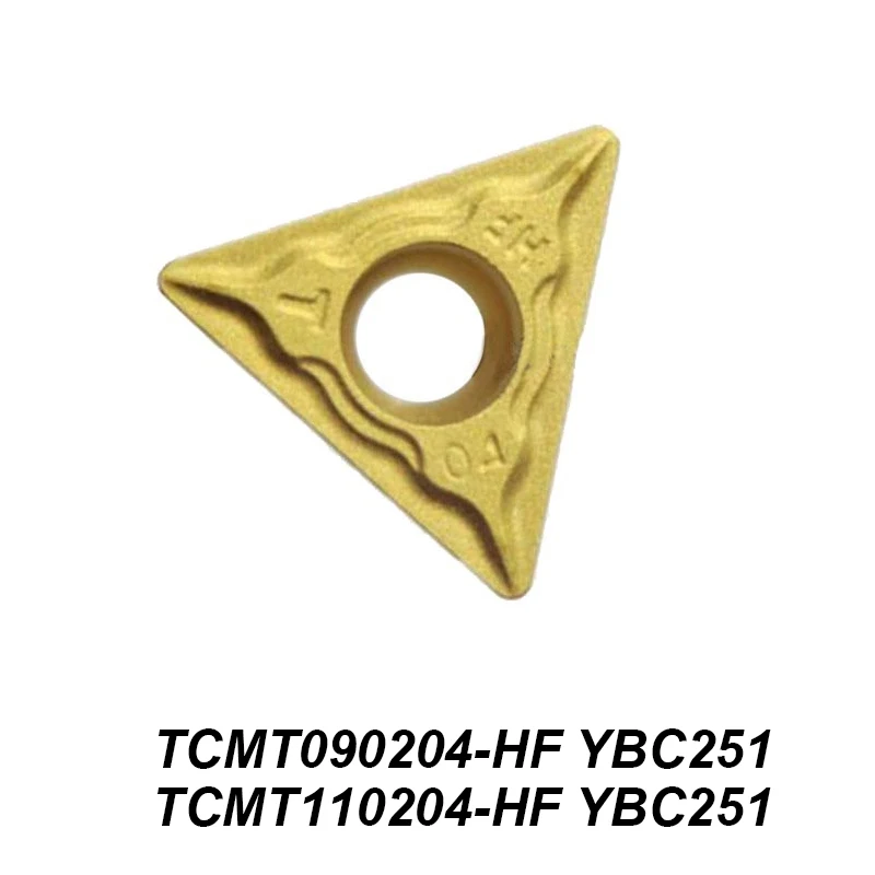 Pastilha de Metal Duro Cnc Original Tcmt 090202 090204 110202 Tamanhos de Tamanhos Coloridos Yb251