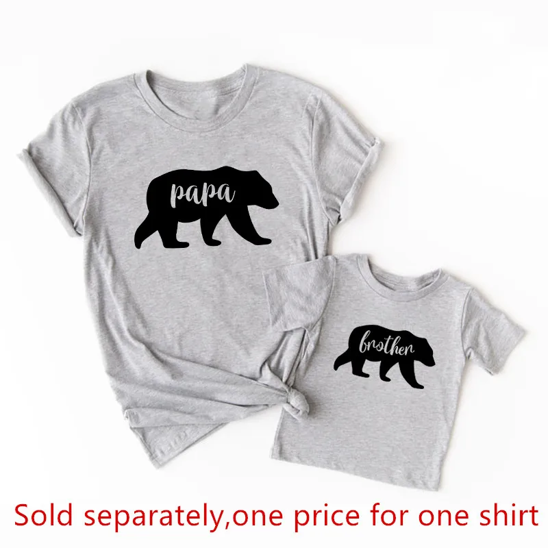 Mama Bear Papa Bear Baby Bear Family Matching Tshirts Papa Mama Brother Sister Shirt Baby Bodysuit Father and Son Family Clothes