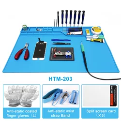 ESD Heat Insulation Work Mat Soldering Station Iron Welding Repair Pad Magnetic Work Heat-resistant Mat BGA Insulator Platform